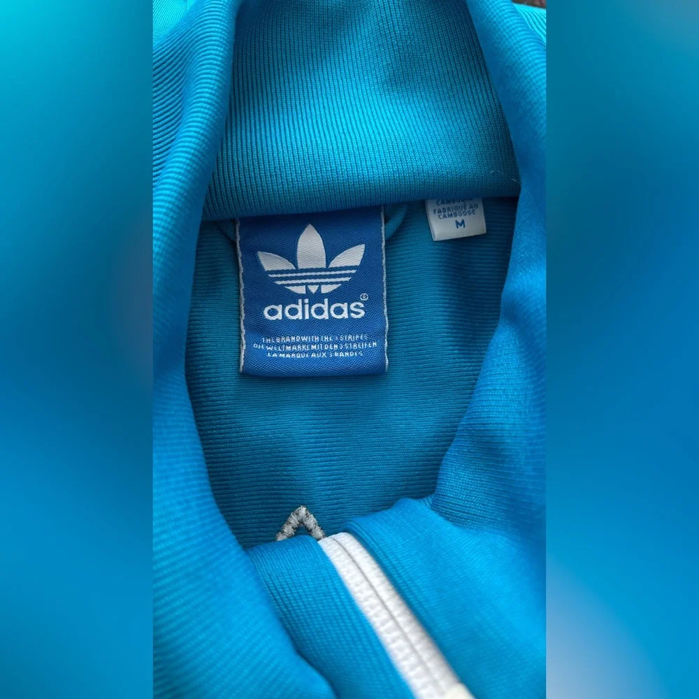 Adidas Turquoise Track Jacket - Picture 3 of 8